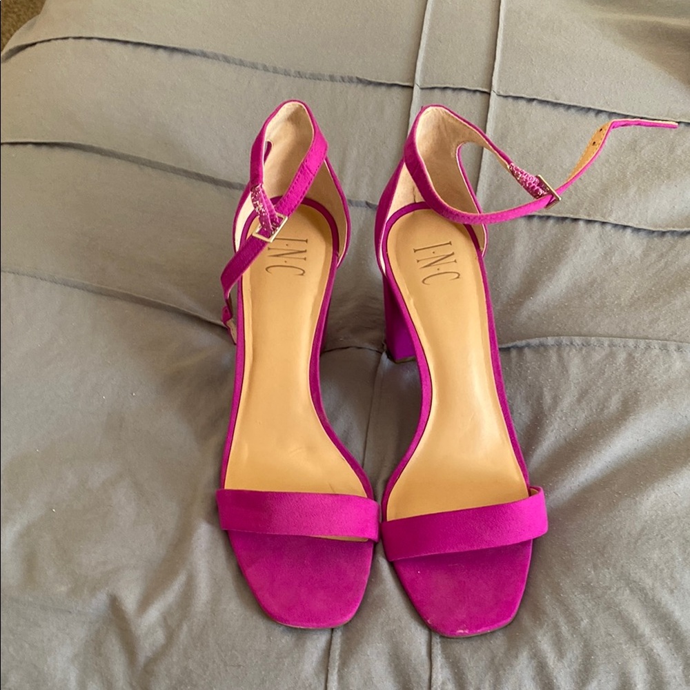 INC International Concepts Pink Heeled Sandals Minimalist Design